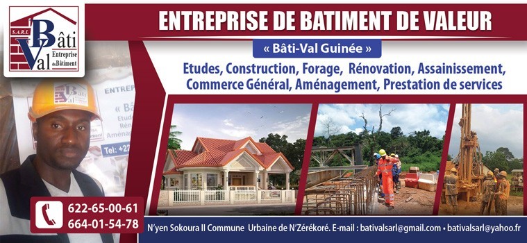 BATI-VAL GUINEE (ENTREPRISE DE BATIMENT DE VALEUR) - Bâtiment / Travaux