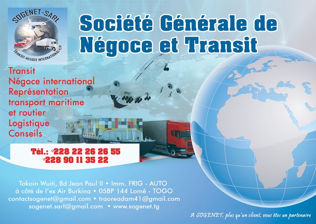 SOGENET SARL (SOCIETE GENERALE DE NEGOCE ET TRANSIT) Transit Lomé Togo